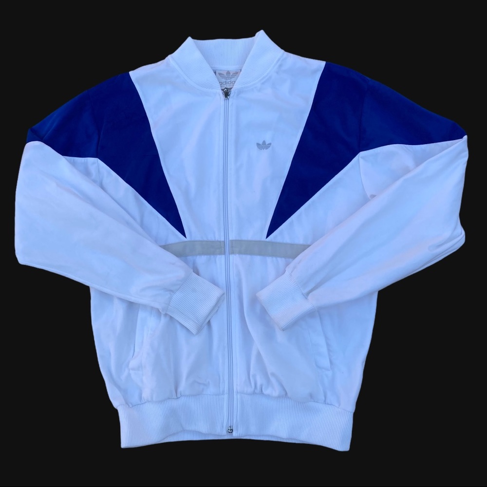 Vintage 80s Adidas Trefoil ZIP Up Track Jacket